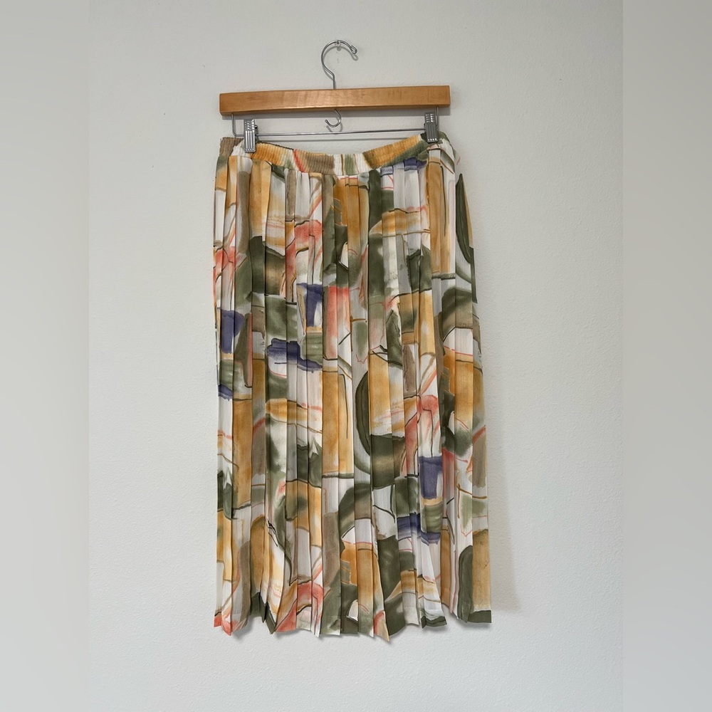 Alfred Dunner Multicolor Pleated Skirt